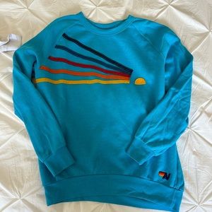 Aviator nation daydream sweatshirt neon blue